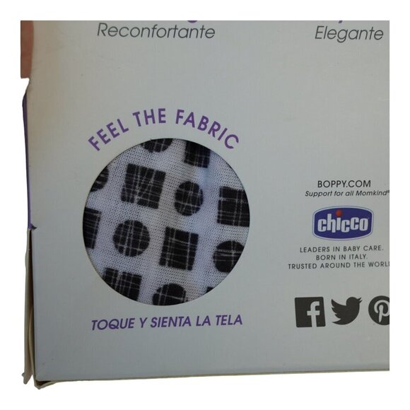 NWT Boppy Teething Scarf, Black and White‎ Geometric Design - Picture 4 of 4